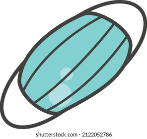 máscara Ilustración vectorial en un fondo transparente.Símbolos de calidad premium.Icono plano de línea vectorial para el diseño de conceptos y gráficos.

