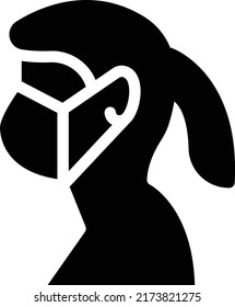 Mask Vector illustration on a transparent background.Premium quality symbols.Glyphs vector icon for concept and graphic design.