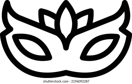 mask Vector illustration on a transparent background. Premium quality symmbols. Thin line vector icons for concept and graphic design. 
