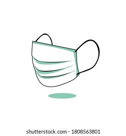 mask vector illustration. suitable for corona prevention banners, for health products etc.