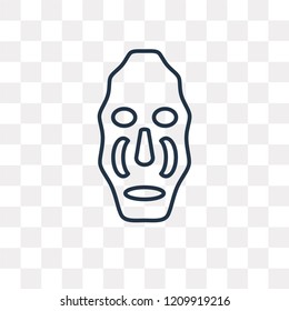 Mask vector outline icon isolated on transparent background, high quality linear Mask transparency concept can be used web and mobile