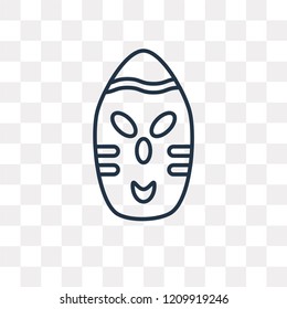 Mask vector outline icon isolated on transparent background, high quality linear Mask transparency concept can be used web and mobile