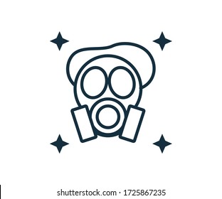Mask vector protection icon, safe