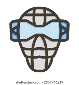 Mask Vector Thick Line Filled Colors Icon For Personal And Commercial Use.
