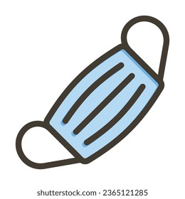 Mask Vector Thick Line Filled Colors Icon For Personal And Commercial Use.
