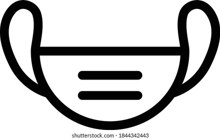 icono de línea delgada vectorial de máscara 
