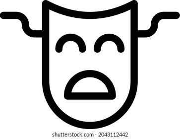 mask vector thin line icon