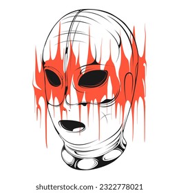 	
Mask Vintage Line Art Vector