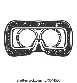 Mask of virtual reality, the inner side of viewer and participant