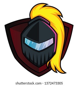 Mask of a warrior Gaming logo illustration vector on white background 