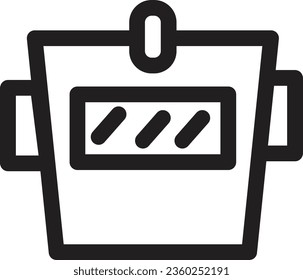 Mask Welding Factory Outline Icon