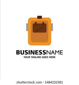 Mask, Welding, Protection, Welder, Headgear Business Logo Template. Flat Color. Vector Icon Template background