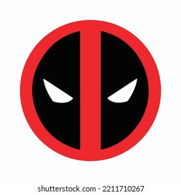 mask white black red background isolated design vector art design illustration eyes icon logo scary
