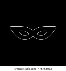 mask  - white vector icon