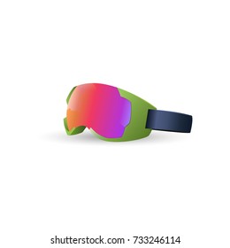 Mask for winter sports. Extreme sports. Vector illustration.