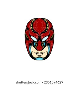 Mask wrestler concept design engraving style art