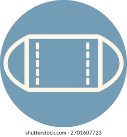 Maske-1. Vektorgrafik auf weißem Hintergrund - blau