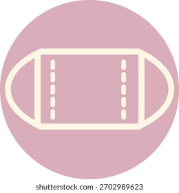 Máscara-1. Ilustración vectorial sobre fondo blanco - rosa