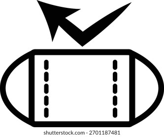 Mask-1-1. Vector illustration on white background - mono