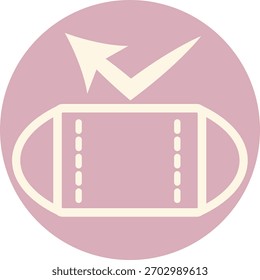 Máscara-1-1. Ilustración vectorial sobre fondo blanco - rosa