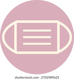 Maske-2. Vektorgrafik auf weißem Hintergrund - rosa