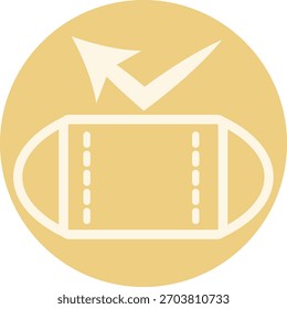 Mask-2-2. Vector illustration on white background - yellow