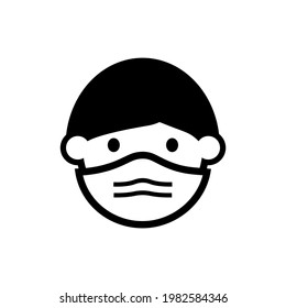Masked man icon. Security concept. Can be used for advertising and banner purposes. Can be used for apps. Vector EPS 10.