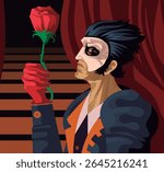 masked man in the opera theater