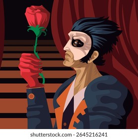masked man in the opera theater