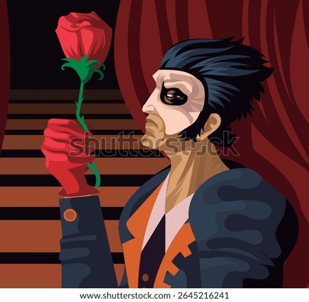 masked man in the opera theater