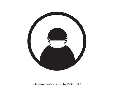 The masked man. Vector avatar icon.