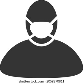 Masked Man vector illustration. A flat illustration design of Masked Man icon on a white background.