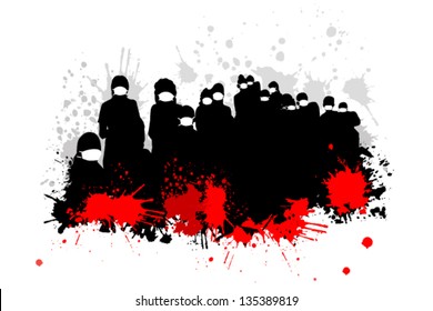 masked men. virus