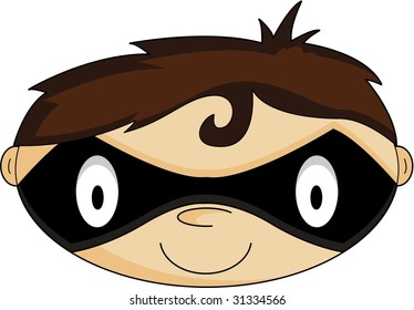 Masked Superhero Boys Head