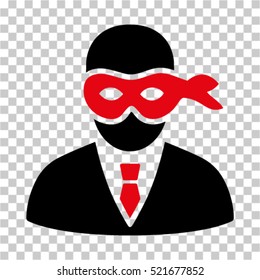 Masked Thief icon. Vector pictogram style is a flat symbol, color, chess transparent background. Designed for software and web interface toolbars and menus.