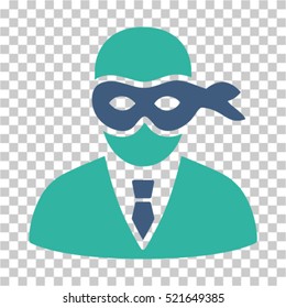 Masked Thief icon. Vector pictograph style is a flat symbol, color, chess transparent background. Designed for software and web interface toolbars and menus.