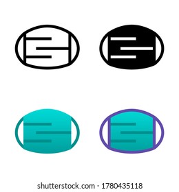 masker icon design in line, solid, flat and filled lined style suitable for medical, medicine, health icon, website, app and ui design. vector corona virus illustration editable on white background.