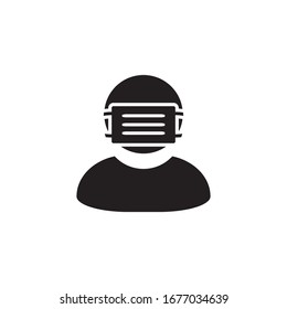 Plantilla de vector de diseño de iconos de máscaras