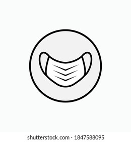 Masker Icon. Respirator Protection Element Symbol - Vector.  