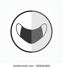 Masker Icon. Respirator Protection Element Symbol - Vector. 