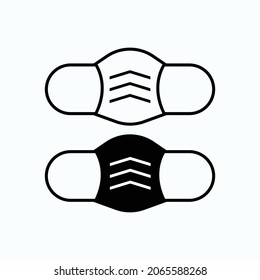 Masker Icon. Respitory Protection Methods Symbol from Spread Viruses - Vector.