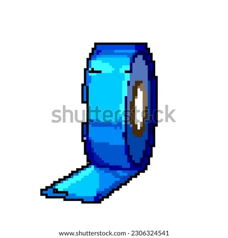 masking duct tape game pixel art retro vector. bit masking duct tape. old vintage illustration