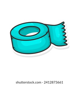 masking tape doodle illustration flat design