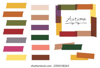 Masking tape in fall color scheme