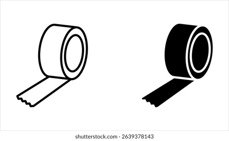 masking tape icon set, vector illustration on a white background.