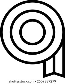 masking tape icon. Thin linear style design isolated on white background