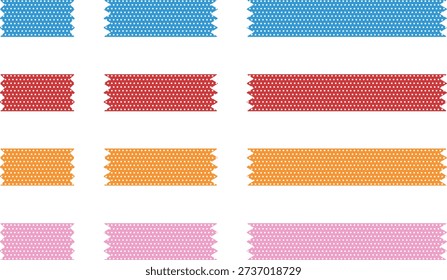 Masking tape materials in various lengths and colors