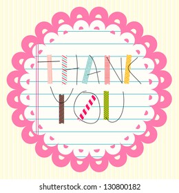 masking tape thank you card