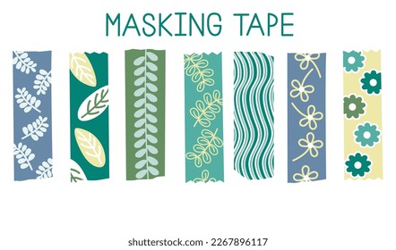 Masking tape, washi tape, tape, journal, journal element, planner, planner element, digital planner, scrapbook, decoration, diary, notebook, note memo