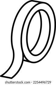Masking,painter, tape vector icon on transparent background. Outline Masking,painter, tape vector icon